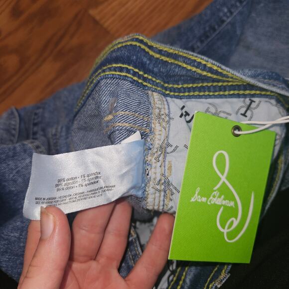 Sam Edelman Kori High Rise Midi Skirt Size 27 Jean Skirt, Fall, Split Front - Picture 6 of 6